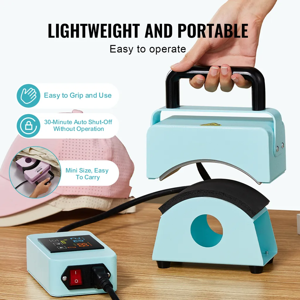 Machine à Floquer les Casquettes - Presse à Chaud Compacte pour Créateurs