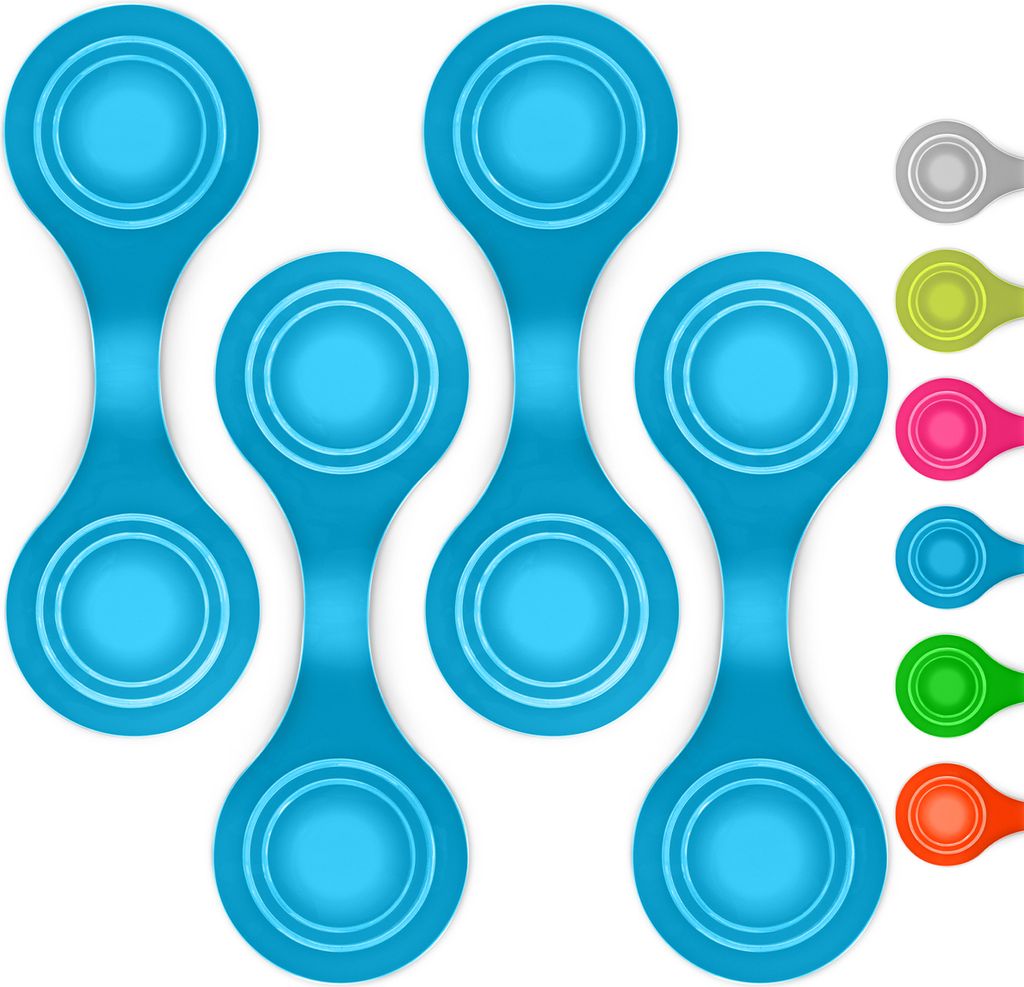 smartday Magnetische Reflektoren (4er Set) Blau - Reflektoren Clip Anhänger für Kinder, Schulranzen, Kleidung, Kinderwagen & Hunde I Reflektor, L...