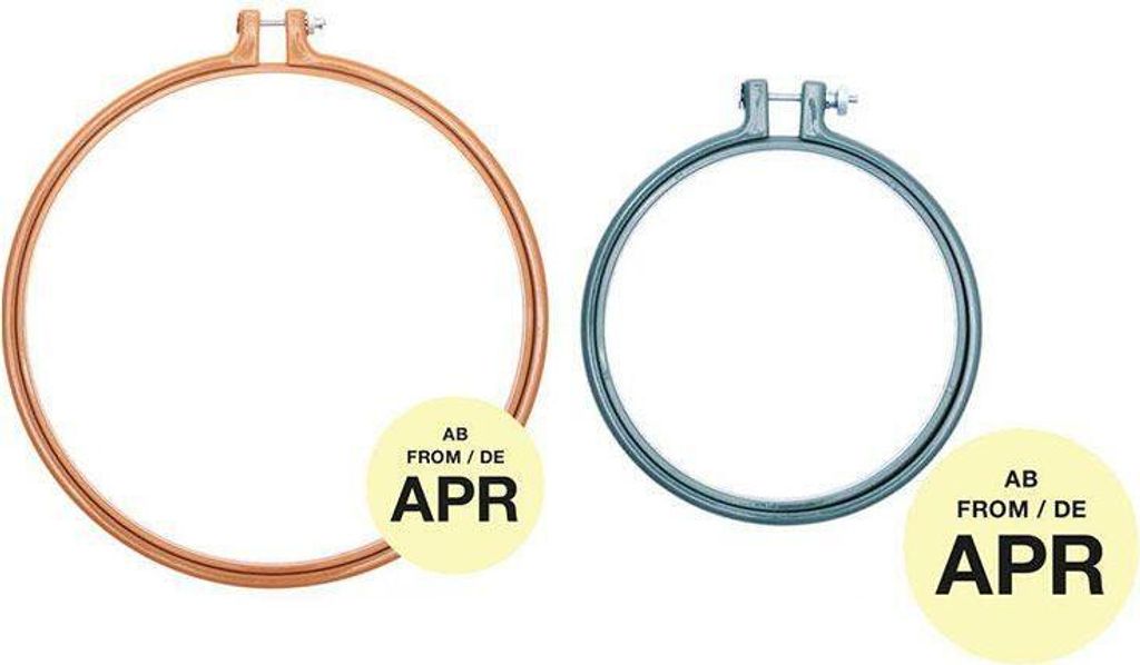 Stickerei-Ring - Senf - ø 22,8 cm + Benzin - ø 12,7 cm