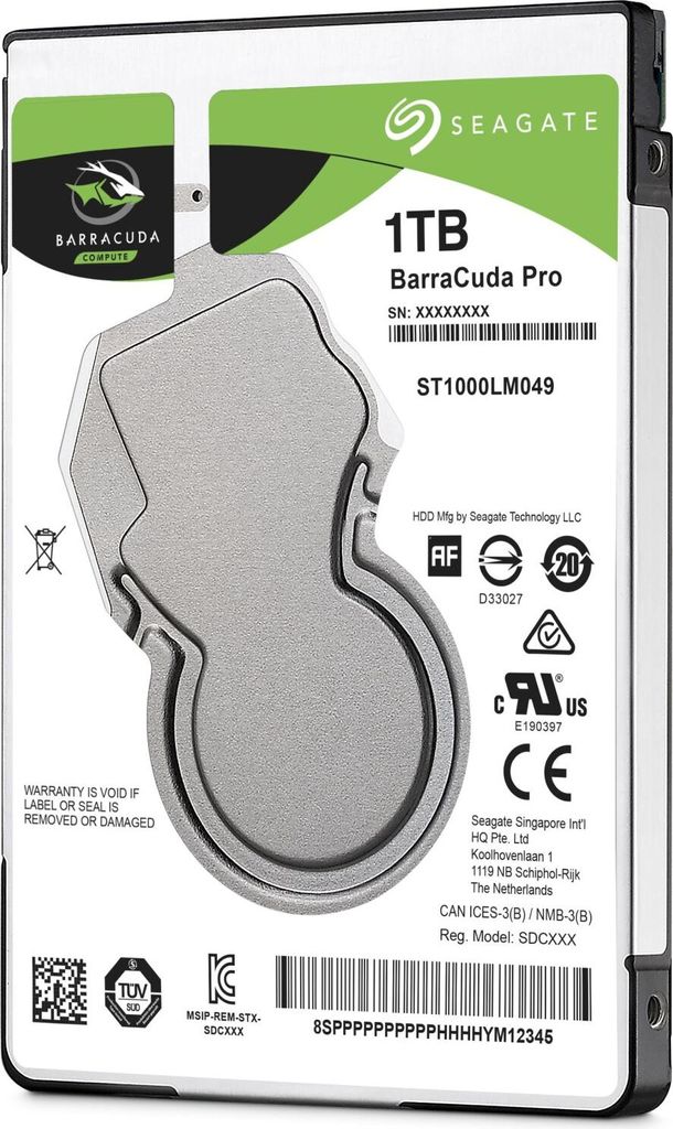 Seagate Barracuda Pro HDD 1TB 2,5" 7200RPM 128MB SATA III für PCs