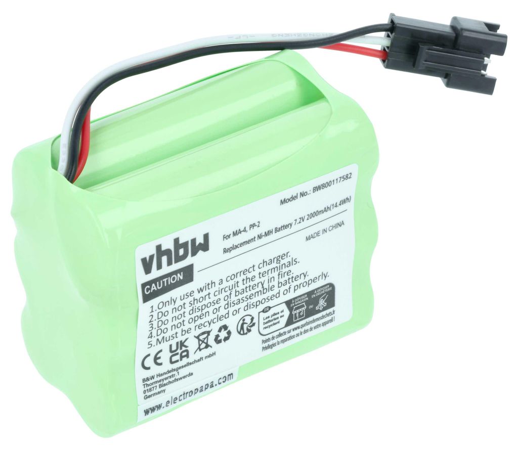 vhbw Akku kompatibel mit Tivoli Audio PAL+ BT digital Radio (2000 mAh, 7,2 V, NiMH)