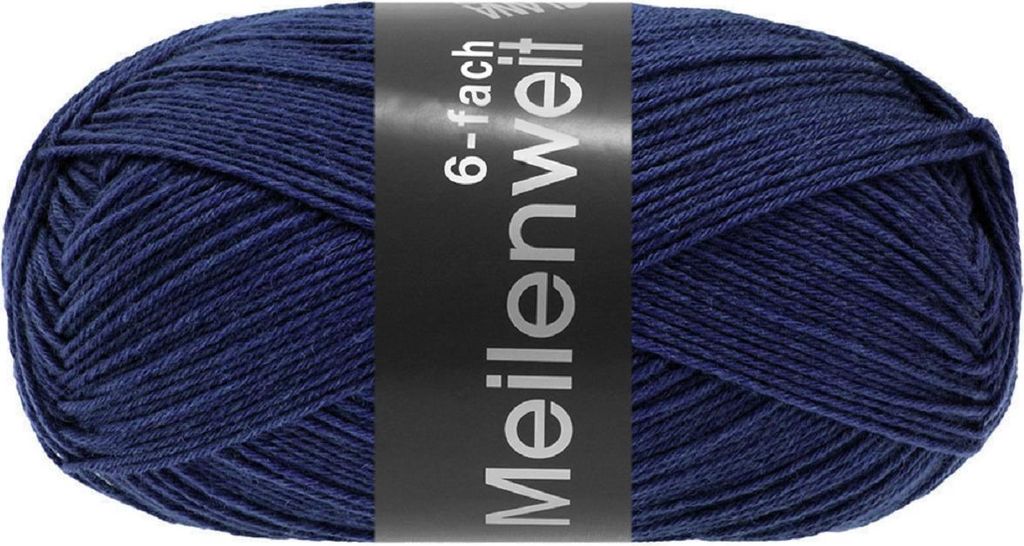Lana Grossa - Meilenweit 6-fach 150g Unito 9681 dunkelblau Produktbild 