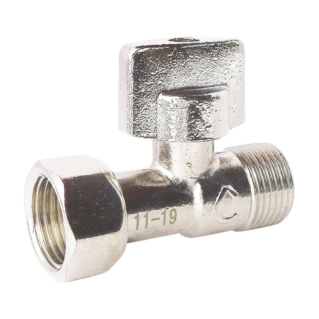 SOMATHERM FOR YOU – Gerader Absperrhahn für WC – Kompakt, stilvoll und zuverlässig – M3/8" – Drehbare Mutter 3/8" – Vierteldrehgriff ...