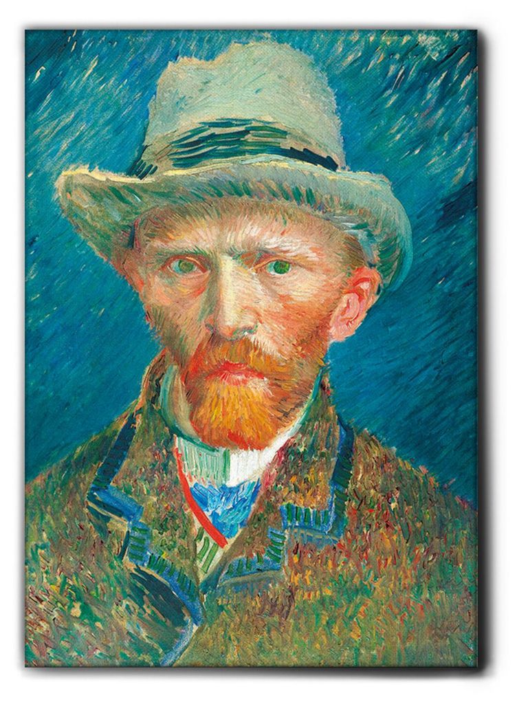 Giallobus - Selbstporträt 2 - Vincent Van Gogh - 100L x 140B cm - Bild - Premium Loom Canvas mit hoher Dicke