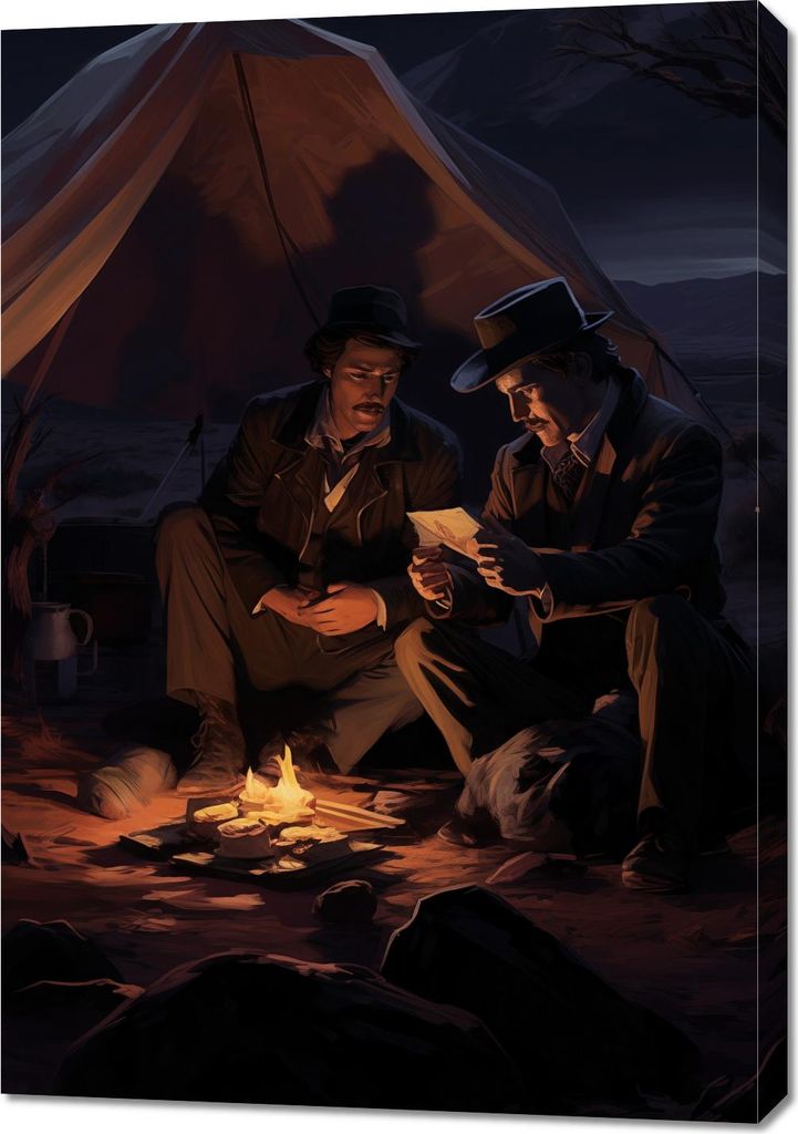 Bild 70x100cm Wilder Westen Nachts