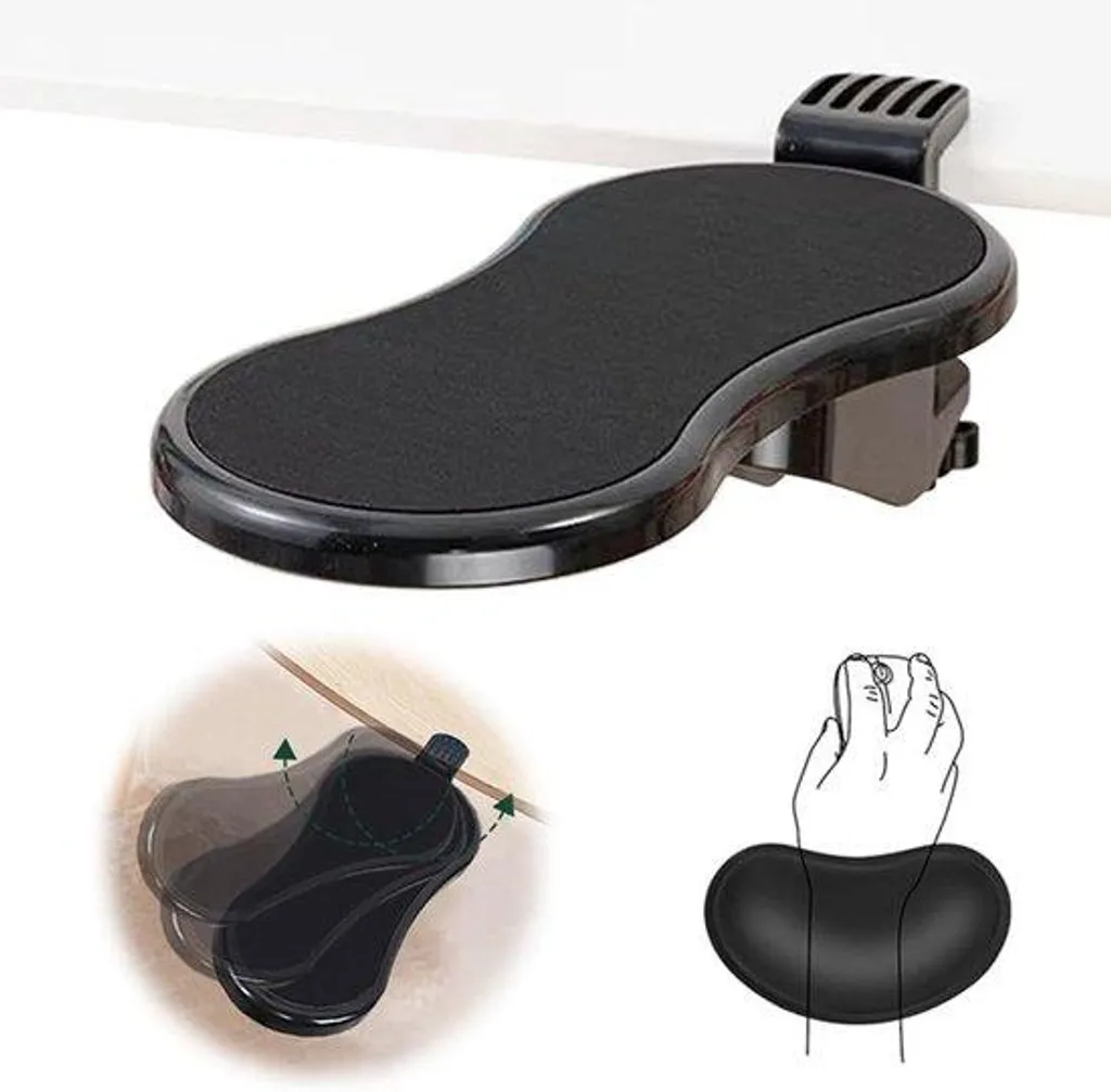 Repose-bras ergonomique contre douleurs poignet et TMS noir Premium