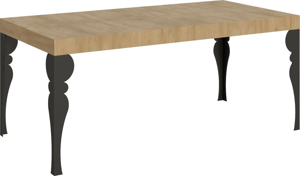 ITAMOBY - Ausziehtisch 200/460x90 cm Paxon Eiche Natur Tischbeine Anthrazit