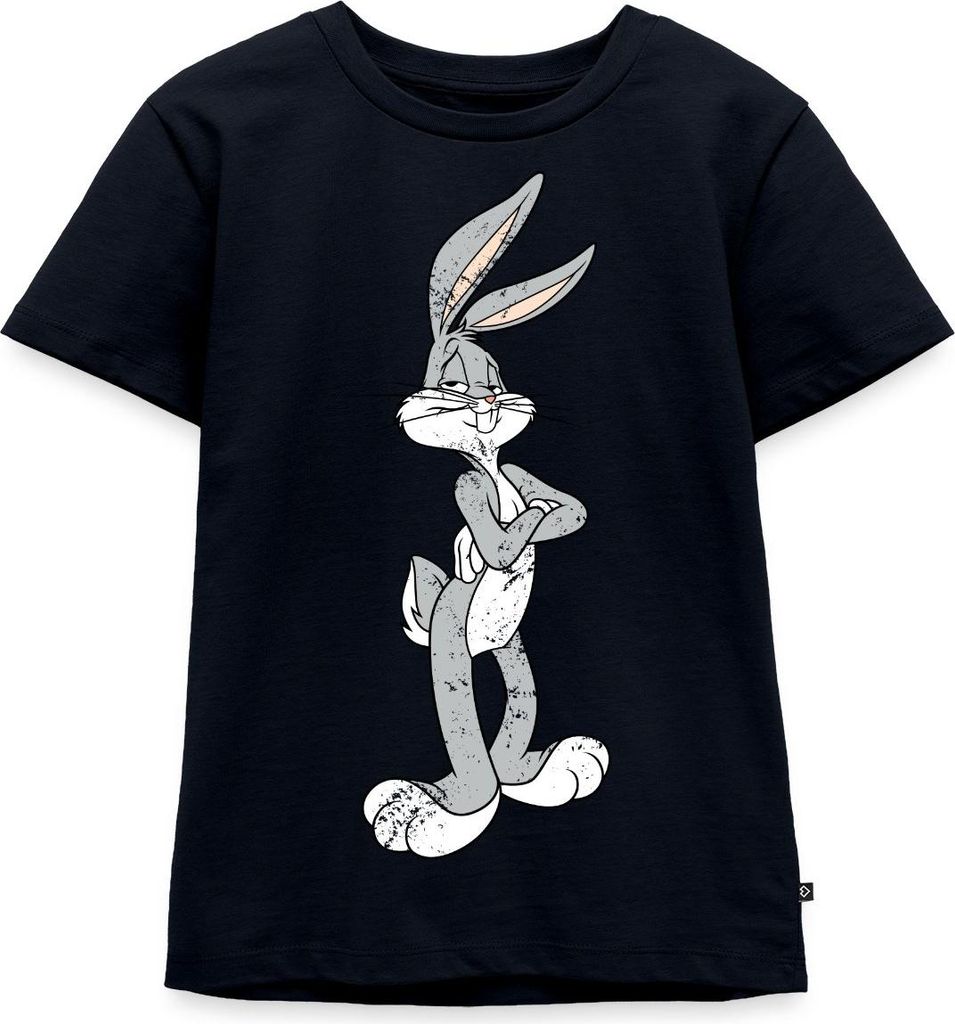 Spreadshirt Looney Tunes Bugs Bunny Vintage Pose Kinder Premium T-Shirt, 98/104 (2 Jahre), Navy