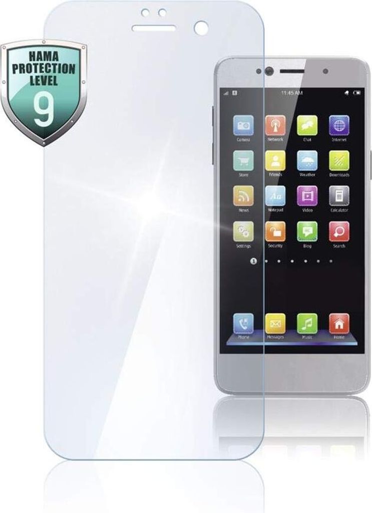 Hama "Premium Crystal Glass" Echtglas BildschirmSchutz für Huawei Y6 (2018)
