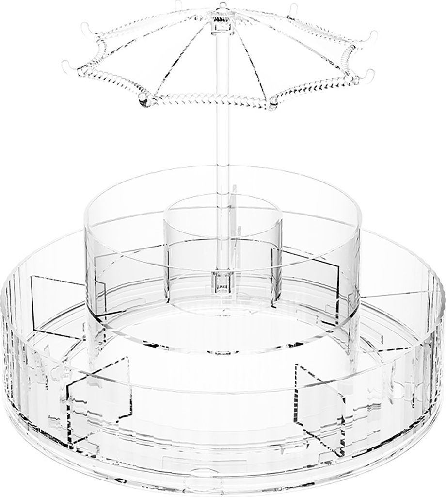 Rotierender Make-up-Organizer, große Kapazität, mehrere Fächer, Aufbewahrungsbox für Kosmetik, Kommode, Arbeitsplatte