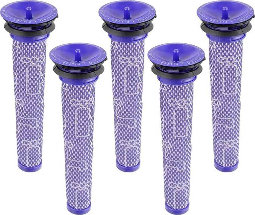 5 x Filter für Dyson V6 V7 V8, Waschbar Ersatzfilter Pre-Filter Kompatibel Mit Dyson DC58 DC59 DC61 Staubsaugerzubehör Teile und Zubehör Ersetzt