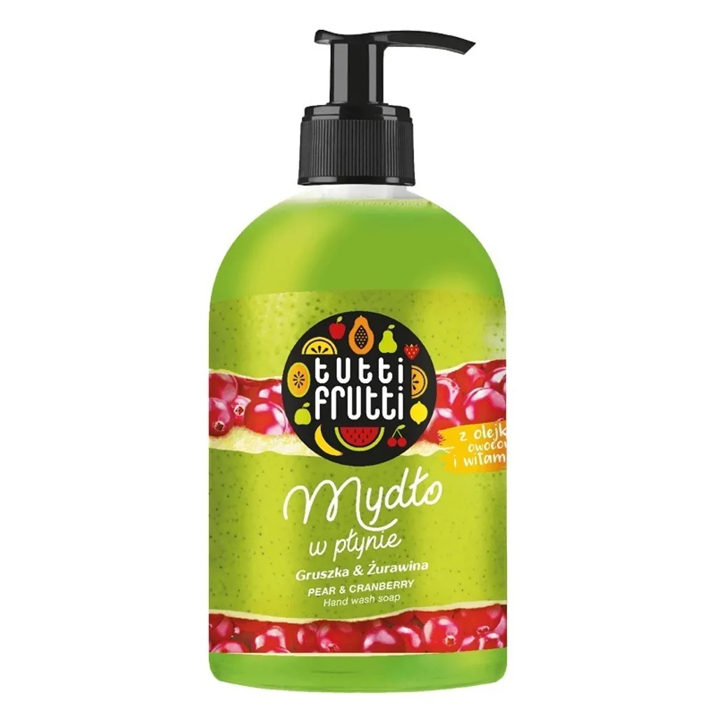 Savon hydratant Poire et Canneberge Tutti Frutti riche en huiles 500ml