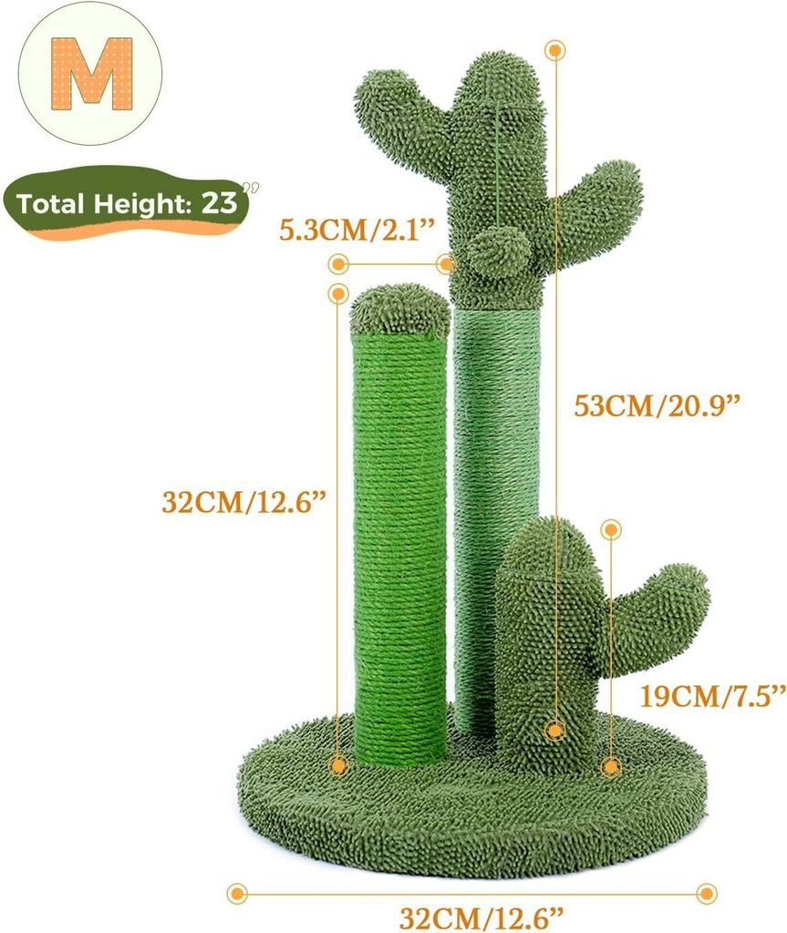 PurpurRain Kratzsäule Kaktus-Katzenkratzbaum M mit Produktbild 2