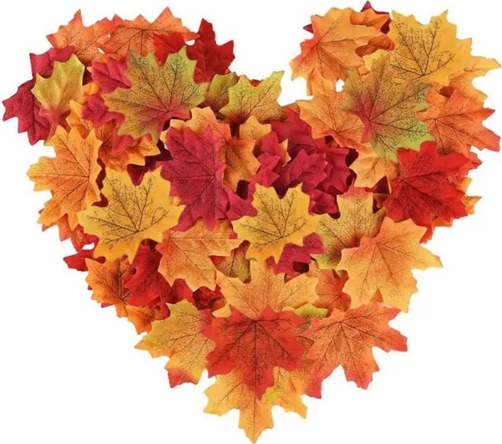 Herbstliche Ahornblätter zum Basteln 8x8 cm Satz mit 200 Produktbild 