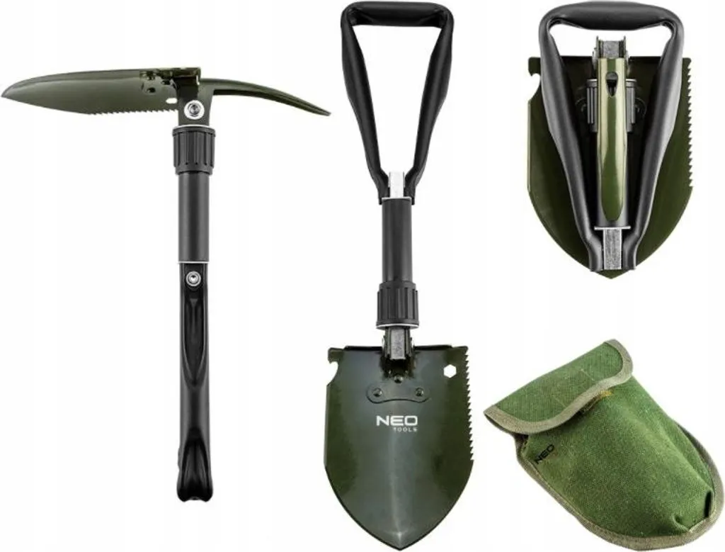 Neo Tools Pala Pieghevole 5 in 1 | Vanga Militare per Sopravvivenza 63-121