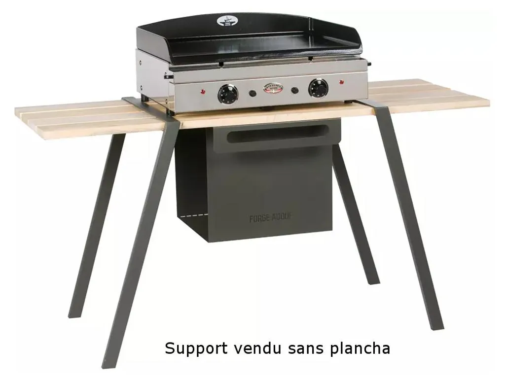 Meuble Support Plancha Iberica 600 Forge Adour Taupe en Acier Robuste