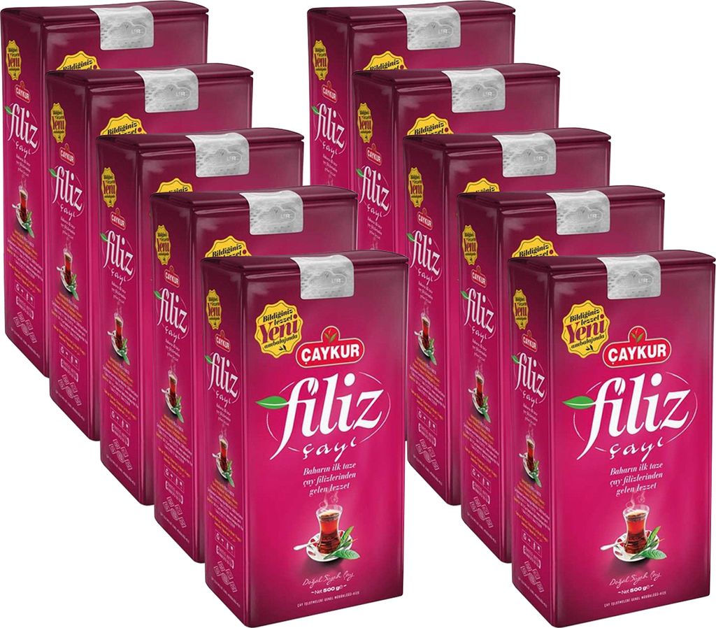 10x 500 gr Caykur Türkischer Schwarzer Tee Filiz Cay Produktbild 