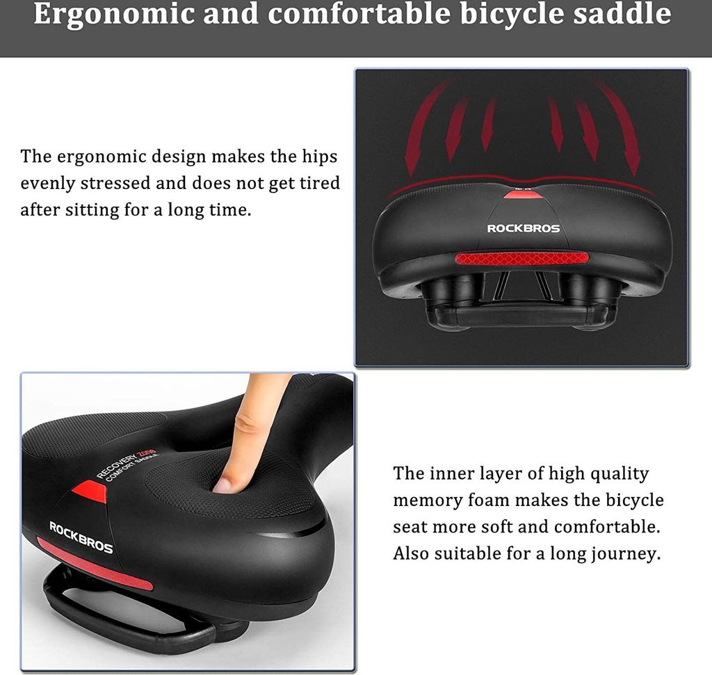 ROCKBROS Fahrradsattel Herren Damen Ergonomisch Fahrradsitz Produktbild 3