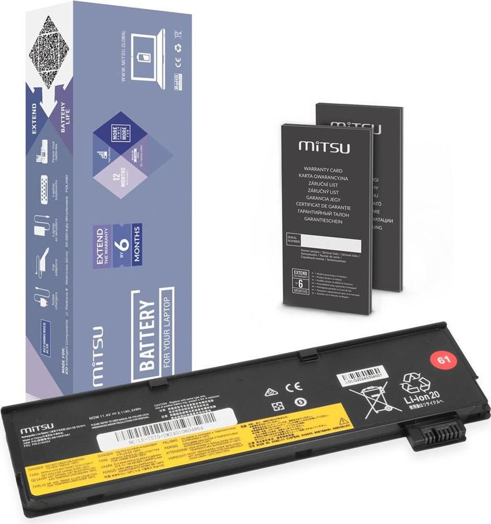 Mitsu Lenovo Thinkpad T470 T570 SB10K97582 Image du produit 