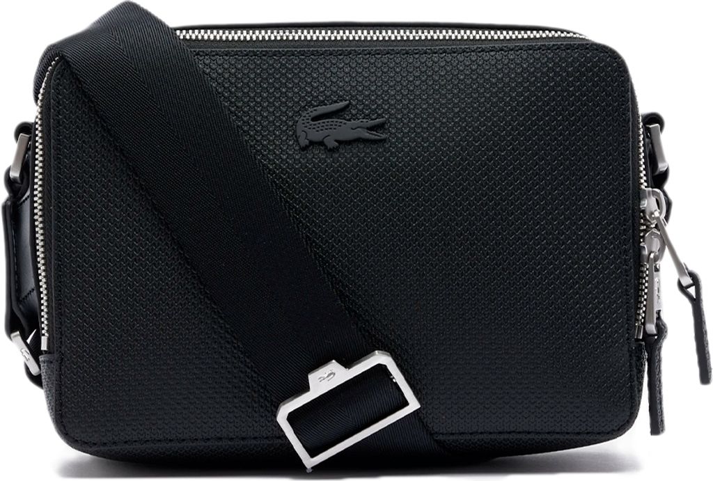 LACOSTE kožená taška cez rameno Chantaco Reporter Bag Noir Obrázok produktu 