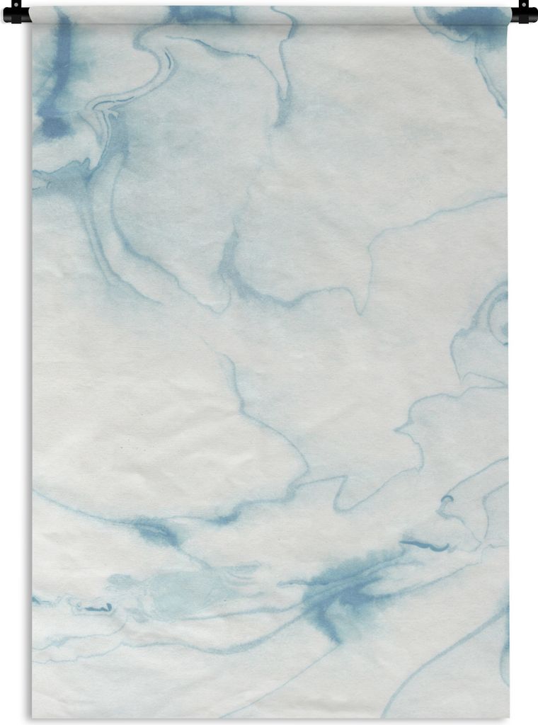 MuchoWow Wandteppich Wandbehang Marmor - Blau - Muster 90x135 cm Tapisserie Dekoration Wandtuch - Baumwolle - Wandskulptur