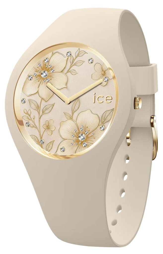Ice-Watch 025898 Quarzuhr für Damen ICE Flower S Elfenbeinfarbene Grazie