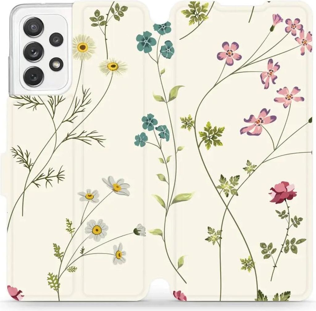 Handyhülle mit klappe für Galaxy A72 5G, Mobiwear Book, Feldblumen