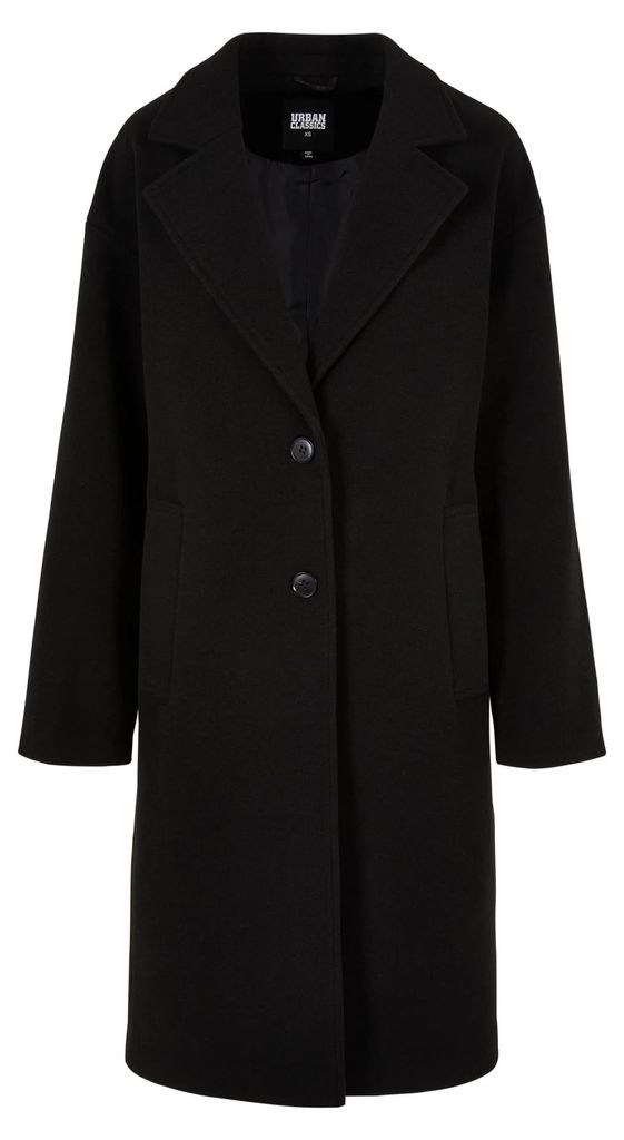 Urban Classics - Mantel Lang für Damen TN322 (L) (Schwarz)