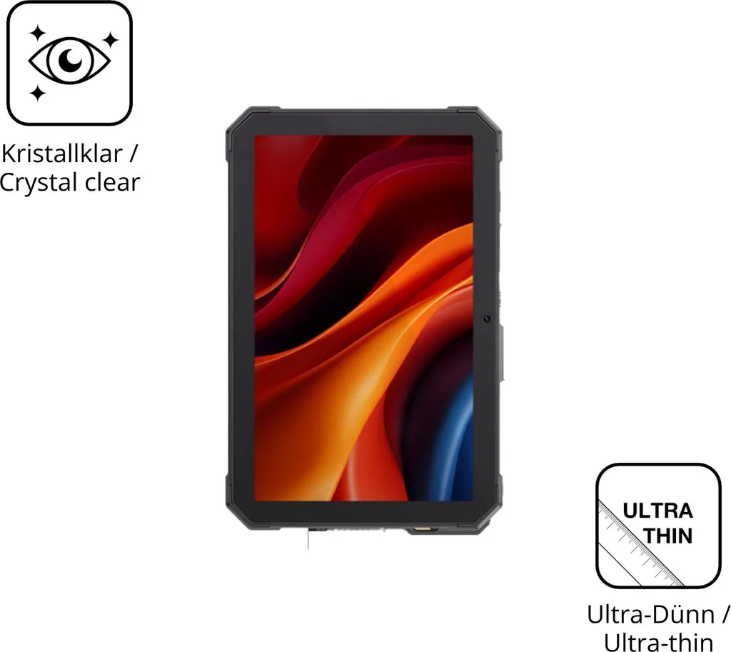 Brotect AirGlass Pellicola In Vetro Ibrido Per Cubot King Kong Mini 2 Pro – Durezza 9H, Trasparente, Anti-impronta, Facile Installazione, Made In Germany