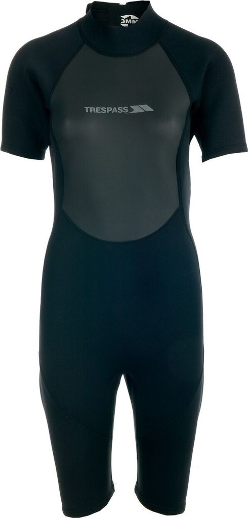 Trespass Damen Tauchanzug 3mm Kurz Nassanzug TP120 (XL) (Schwarz)