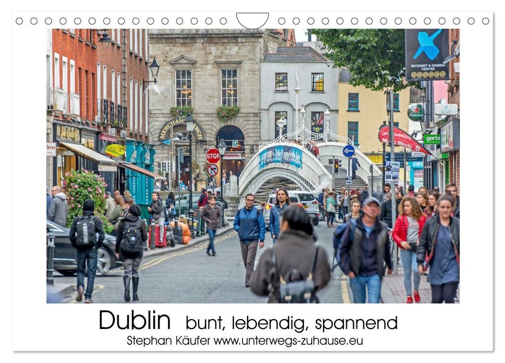 Dublin bunt, lebendig, spannend (Wandkalender 2027 DIN A4 quer), CALVENDO Monatskalender