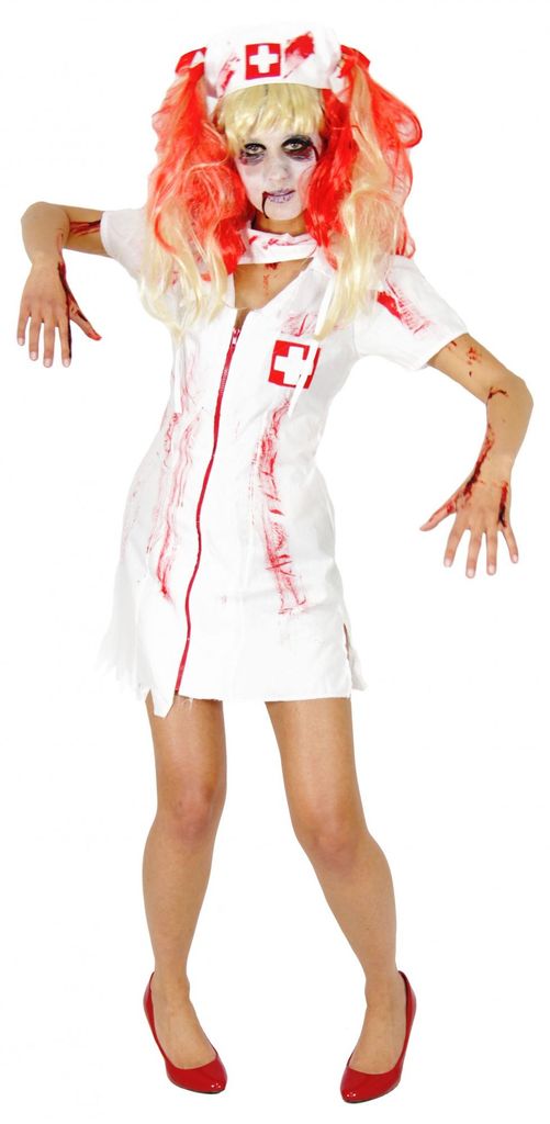 Zombie-Krankenschwester Kostüm für Damen und Mädchen, Produktbild 