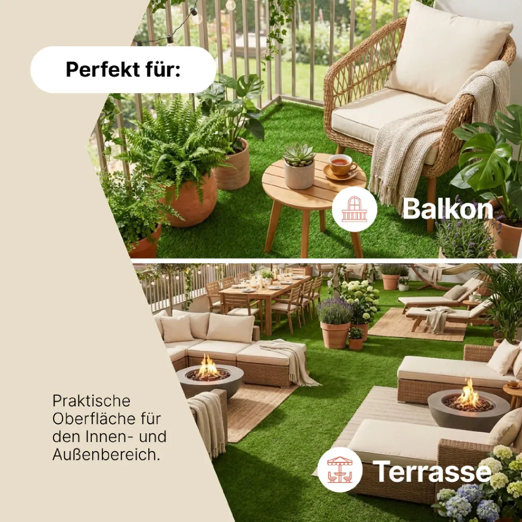 Tapis de gazon artificiel aspect pelouse réelle 20mm 150x500cm Vert Luxe - 7