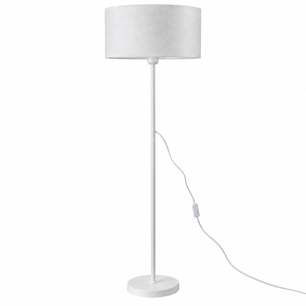 MasterLED Stehlampe Sola E27 weiß mit Stoffschirm für Produktbild 