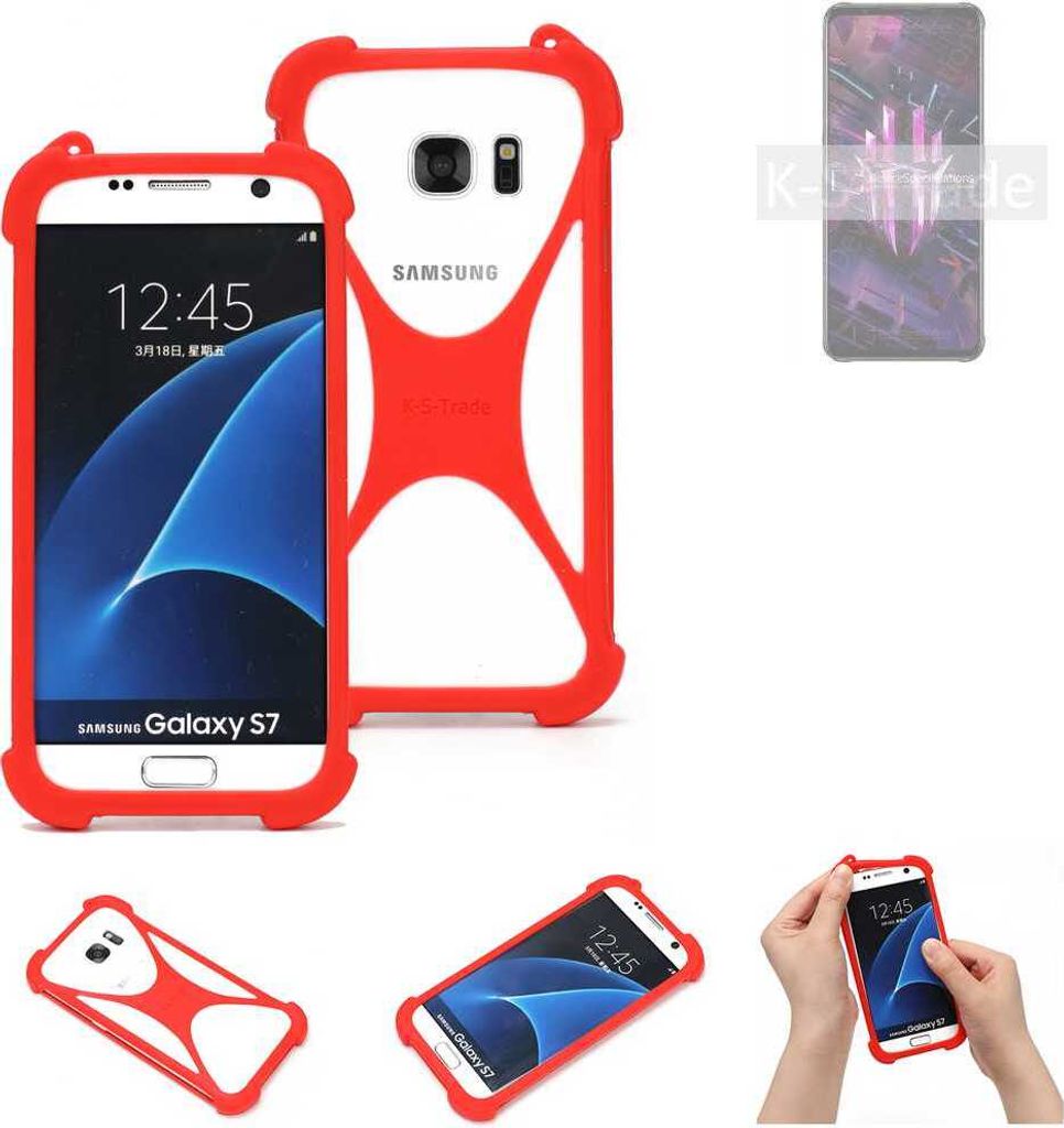 K-S-Trade Handy-Hülle kompatibel mit nubia Red Magic 7S Schutz-Hülle Bumper Silikon Schutz Hülle Cover Case Silikoncase Silikonbumper TPU Softcase