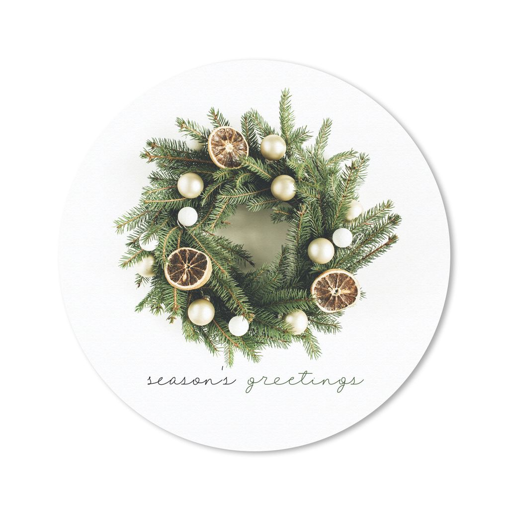 MuchoWow Mauspad Mousepad Winter - Tannenbaum - Orange 50x50 cm - Mousepads - Maus Mat - Pad - Mausunterlage - Vinyl