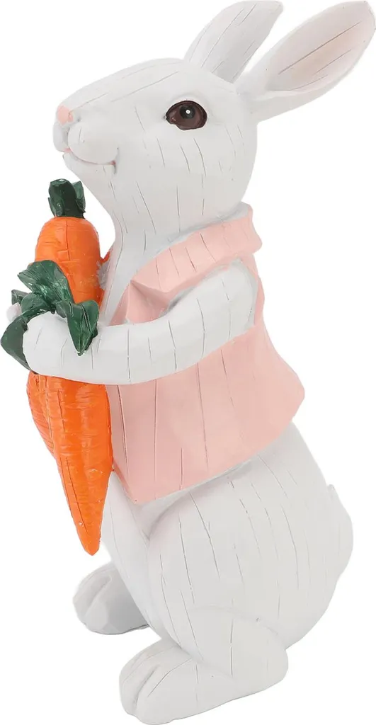 Statue de Lapin Décorative en Résine Style Ancien pour Fêtes de Pâques