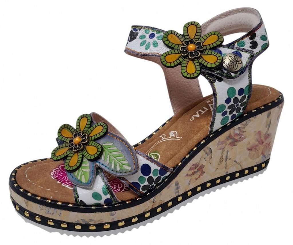 Laura Vita Laura Vita Keilsandalette Beige