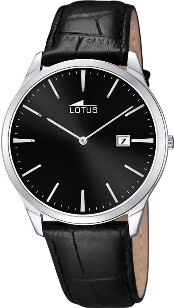 Lotus Herren Armbanduhr 10124/4 Lederarmband schwarz Datum