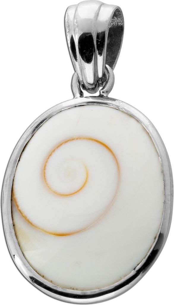 Shivas Auge Anhänger Turban Schnecke 13ct. Silber 925