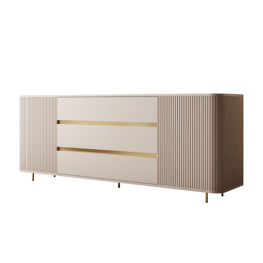 Kommode MIRAGE GOLD, mit 3 Schubladen und 2 Türen Produktbild 