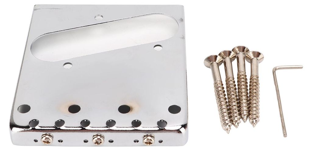 E-Gitarrenbrücke, 3-saitiges Metall-Instrumentenzubehör für Single-Coil-Tonabnehmer
