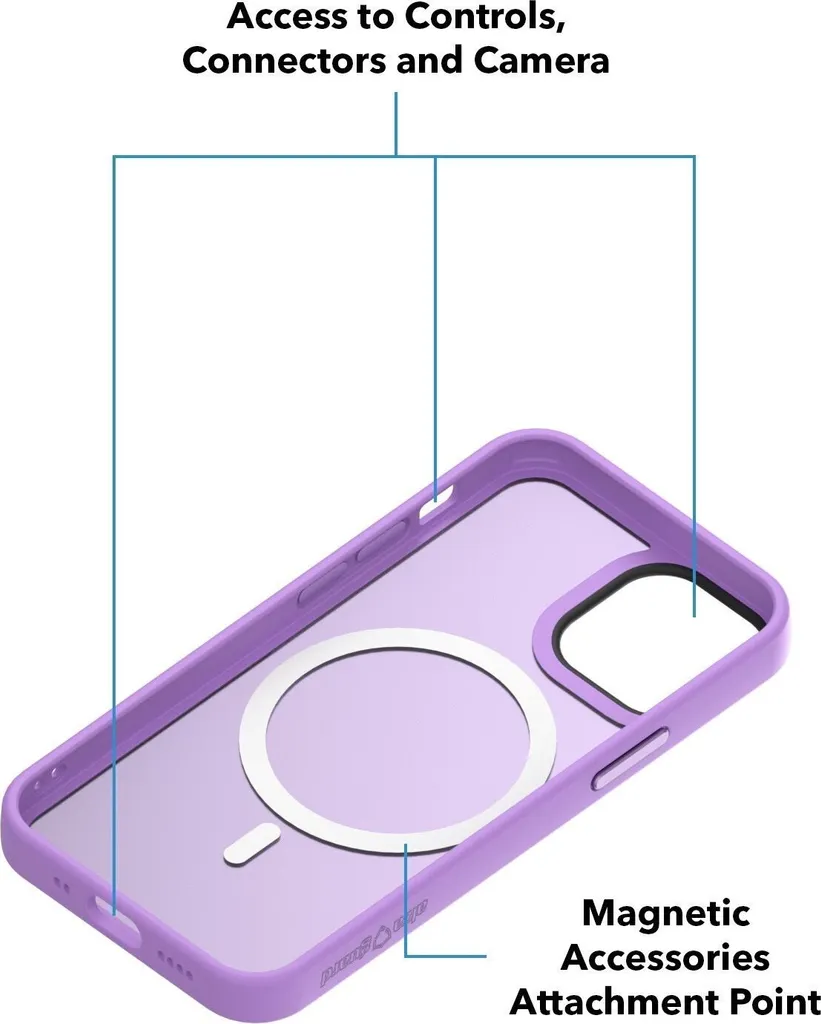 Étui de protection iPhone 13 Mini finition mate et MagSafe Violet - 3