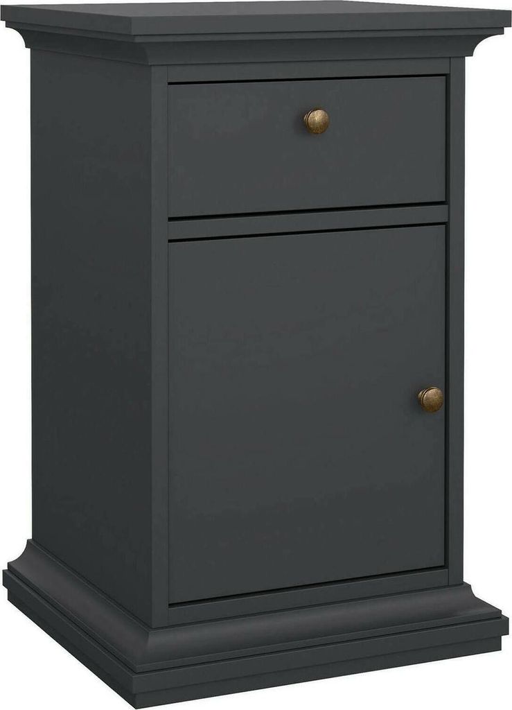 Dmora Nachttisch Esperance 43.6x40x69.6h cm Grau ein Regal