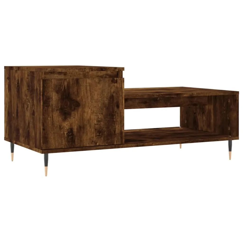 Tavolino Salotto SYFAX™ Rovere Fumo 100x50 Multistrato - Prezzo Top