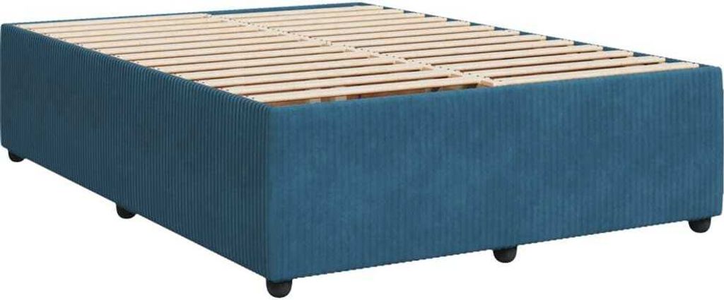 Bettgestell Blau 140x200 cm Samt