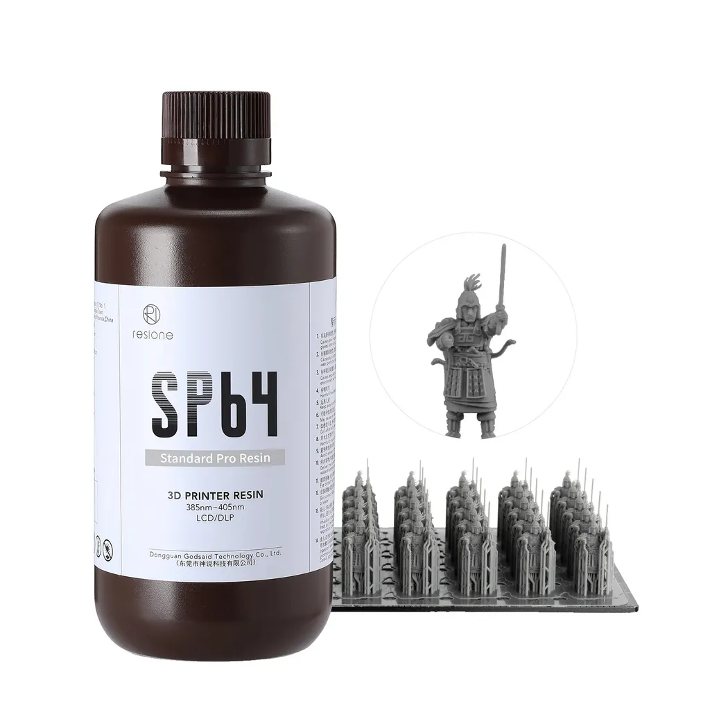 Resina SP64 Grigio Opaco 1000g | La Migliore per Miniature e Dettagli High-Def