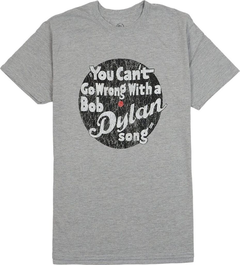 Bob Dylan - "You Can ́t Go Wrong" T-Shirt für Herren/Damen Uni RO6245 (XL) (Grau)