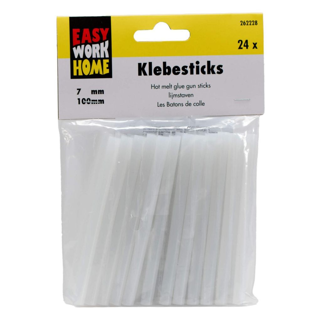24 Heißklebesticks transparent Heißkleber Klebesticks 7,8mm Produktbild 