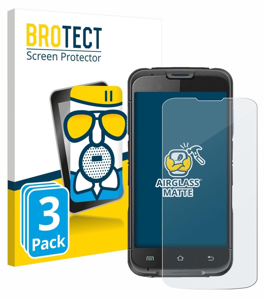 3x BROTECT Entspiegelungs Schutzglas für Unitech EA602 Schutzfolie Panzer Folie Glas Display Schutz matt